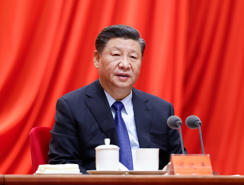 2月20日，黨史學(xué)習(xí)教育動員大會在北京召開。中共中央總書記、國家主席、中央軍委主席習(xí)近平出席會議并發(fā)表重要講話。新華社記者 黃敬文 攝